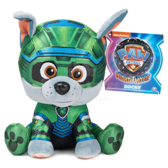 PAW PATROL Mighty Pups Movie plush Rocky 15 cm