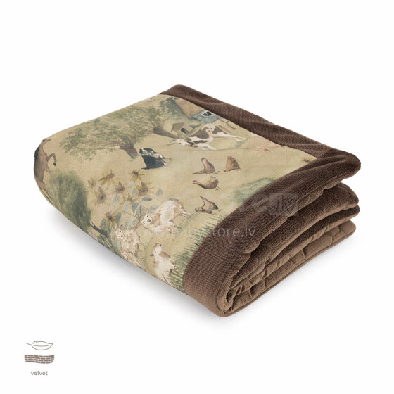Makaszka Velvet Blanket Art.155395 Augstākās kvalitātes divpusēja sedziņa (75x100 cm)