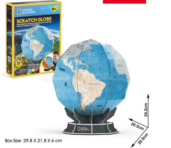 CUBICFUN 3D puzzle Scratch Globe