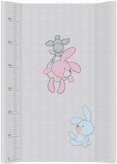 Ceba Baby Strong  Bunnies Changing Mat Art.155686 Grey Pārtinamais  matracis  ar stingro pamatni (70x50cm)
