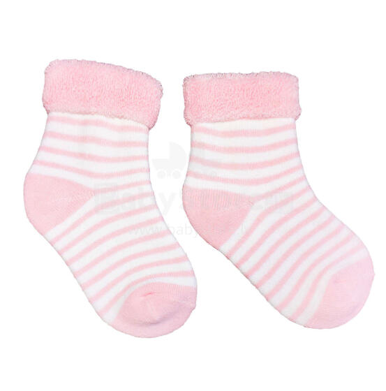 Weri Spezials Bērnu Plīša zeķes Stripes Light Pink ART.WERI-0462 Augstas kvalitātes kokvilnas plīša bērnu zeķes