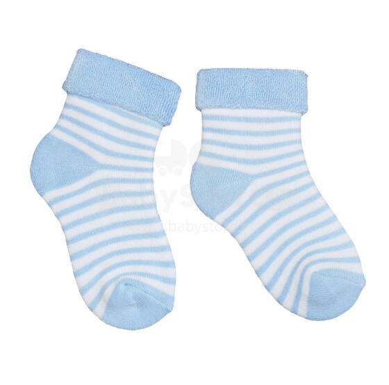 Weri Spezials Bērnu Plīša zeķes Stripes Light Blue ART.WERI-0467 Augstas kvalitātes kokvilnas plīša bērnu zeķes