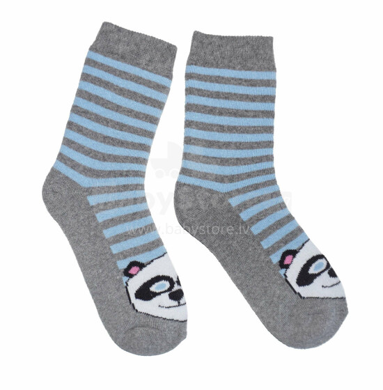 Weri Spezials Children's Plush Socks Panda Grey ART.WERI-4542 High quality children's cotton plush socks