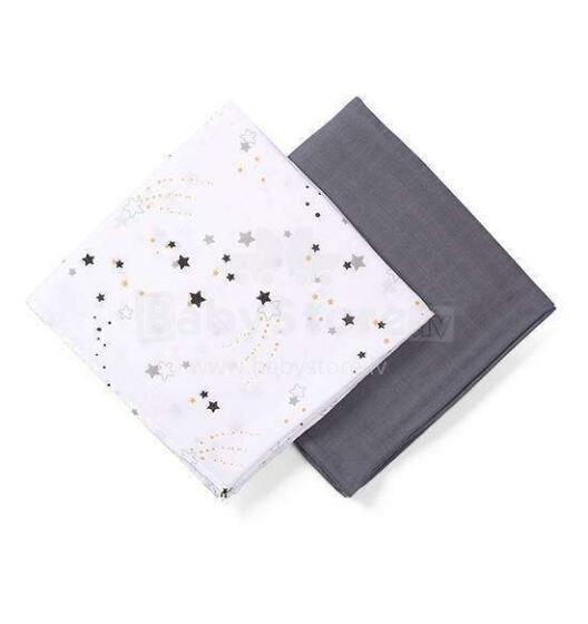 BabyOno Natural Bamboo Art.537/02 Stardust 2psc 120x120