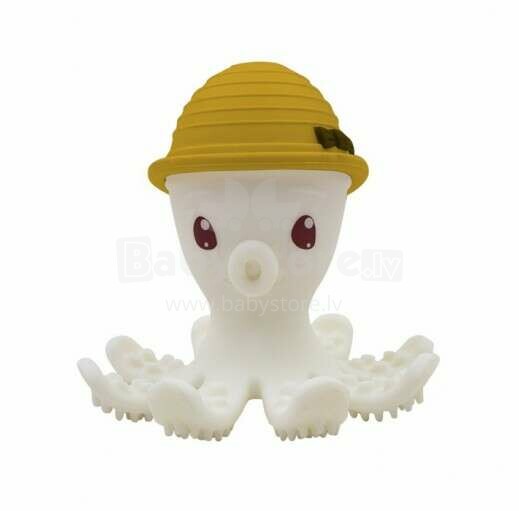 Mombella Octopus Teether Toy  Art.P8122 Curry Kožamā rotaļlieta Astoņkājis