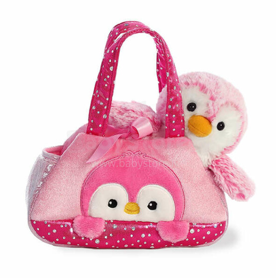 AURORA Fancy Pals Pehme mänguasi roosa Pingviin kotis, 20 cm