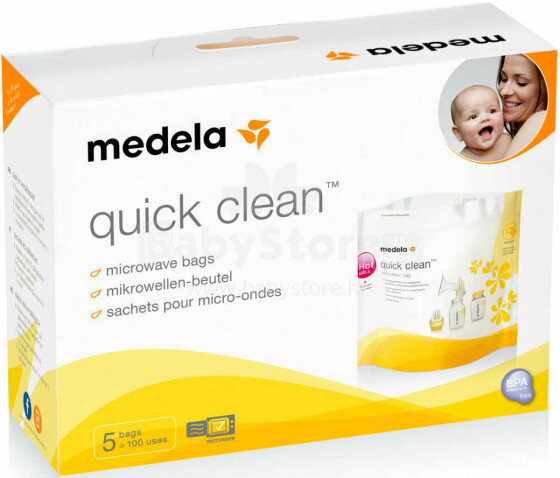 Medela Quick Clean Art.008.0065 пакеты для стерилизации в микроволновой печи, 5 шт.