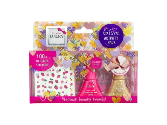 LUKKY Activity pack manicure set with 2 nail polishes and stickers