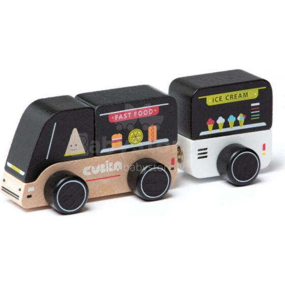 Cubika Food Truck Art.15542 Koka mašīnas Pārtikas kravas automašīna