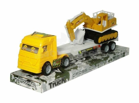 Construction truck with a Swede trailer Art.G6023 Track and Trailer rotaļu mašīna