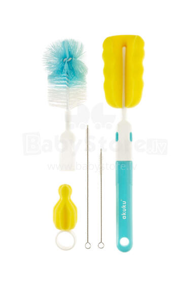 Akuku Art.A0410 BOTTLES, STRAW AND PIPE BRUSH SET