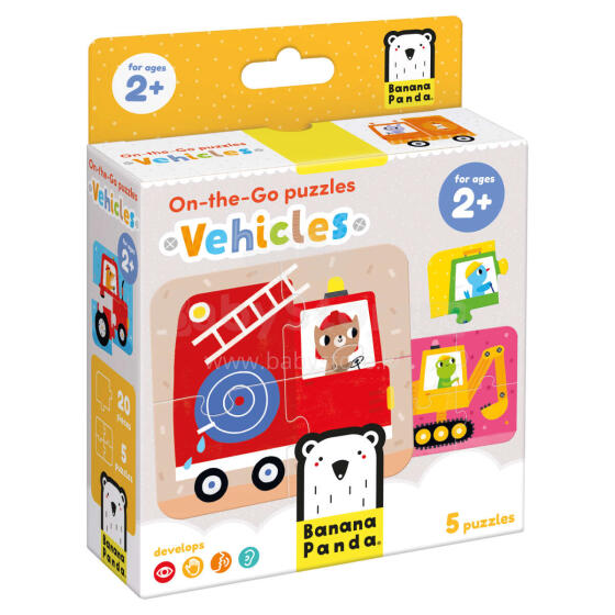 Banana Panda On-the-Go Puzzles Vehicles Art.49202