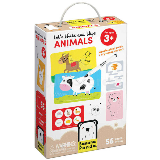 Banana Panda Let's Write and Wipe Animals Art.77367 56psc