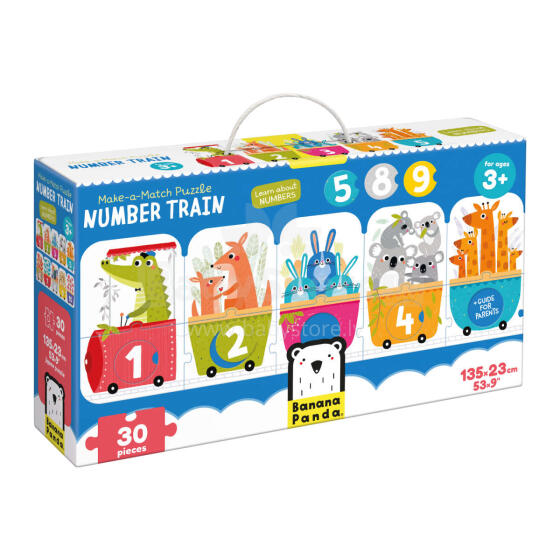 Banana Panda Make-a-Match Puzzle Number Train Art.49113