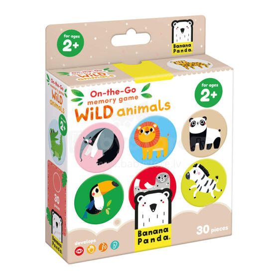 Banana Panda On-the-Go Memory Game Wild Animals Art.49101
