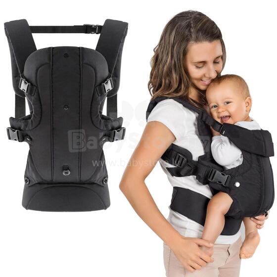 Fillikid Front Carrier Art.156837 Black Сумка переноска кенгуру 2 в 1 ( 3,6 до 15 кг)