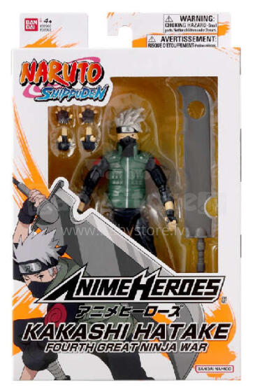 ANIME HEROES Naruto figure with accessories, 16 cm - Hatake Kakashi Fourth Great Ninja War