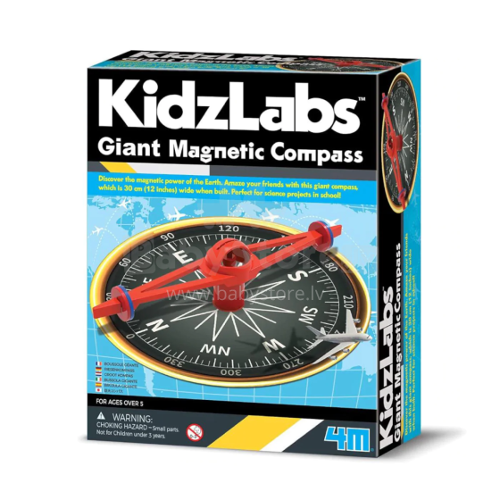 4M Kidzlabs Giant Magnetic Compass Art.00-03438 Zinātniskais komplekts