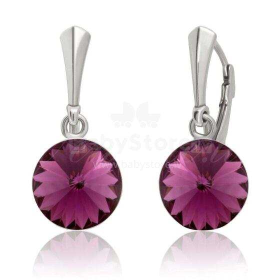 La bebe™ Jewelry Natural Stone Earrings Amethyst Auskari
