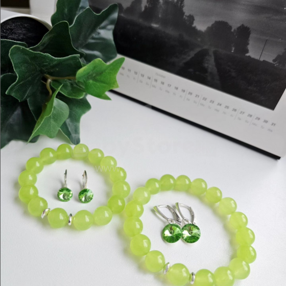 La bebe™ Jewelry Natural Stone Earrings Chrysolite