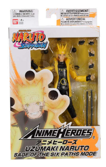 ANIME HEROES Naruto figure with accessories, 16 cm - Uzumaki Naruto Sage Of Six Paths Mode