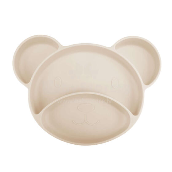 CANPOL BABIES Silikona šķīvis ar piesūcekni, BEAR, 51/401_creme
