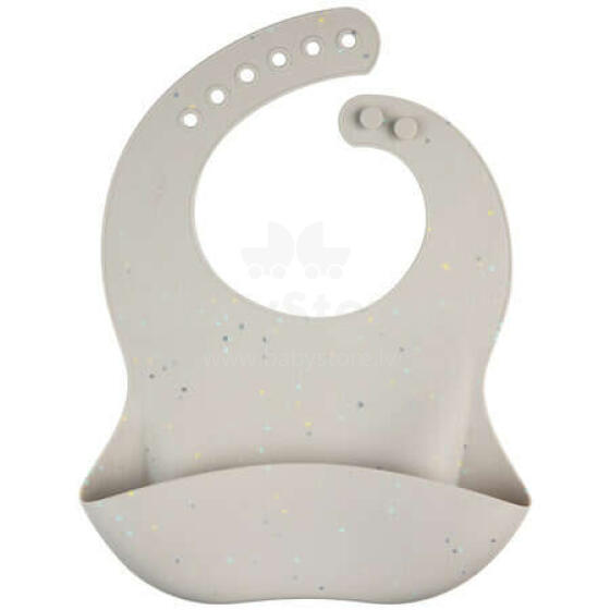 CANPOL BABIES silikona lacīte ar kabatu DOTS, 51/029_grey
