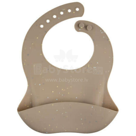 CANPOL BABIES silikona lacīte ar kabatu DOTS, 51/029_beige