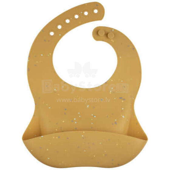 CANPOL BABIES silikona lacīte ar kabatu DOTS, 51/029_yellow