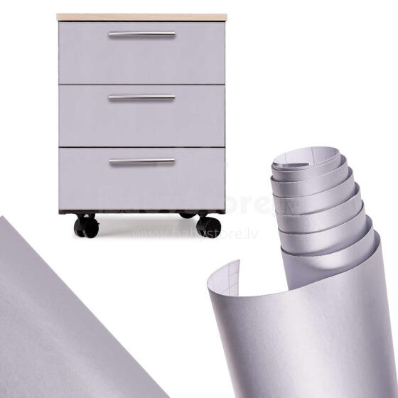 Ikonka Art.KX10366 Foil roll smooth silver 1,52x28m
