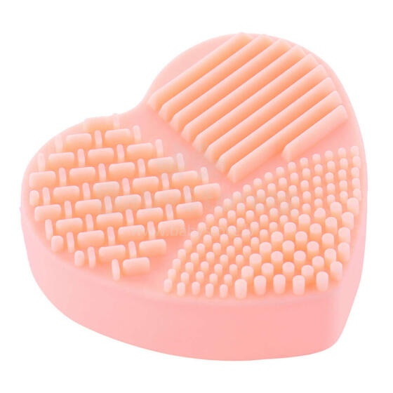Ikonka Art.KX9758 Silicone heart washer for cleaning make-up brushes
