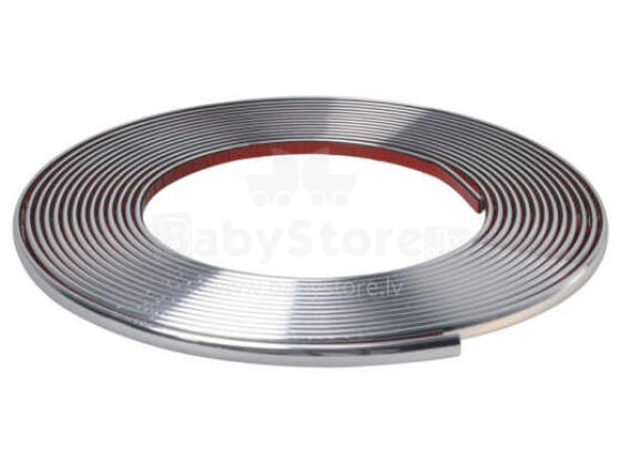 Ikonka Art.KX9753_1 Chrome decorative self-adhesive strip for car 6mm x 15m