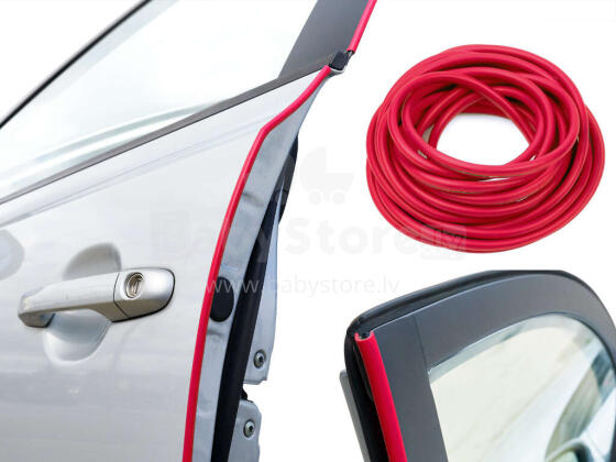 Ikonka Art.KX6862_4 Auto durvju malas bampera profils 5m sarkans