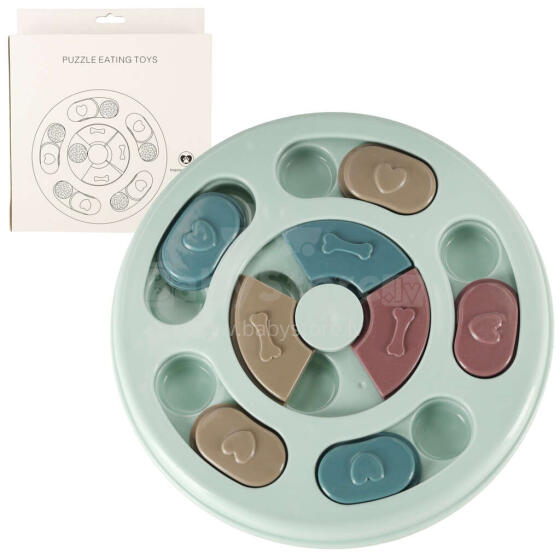Ikonka Art.KX5769 Dog bowl slow eating puzzle toy blue