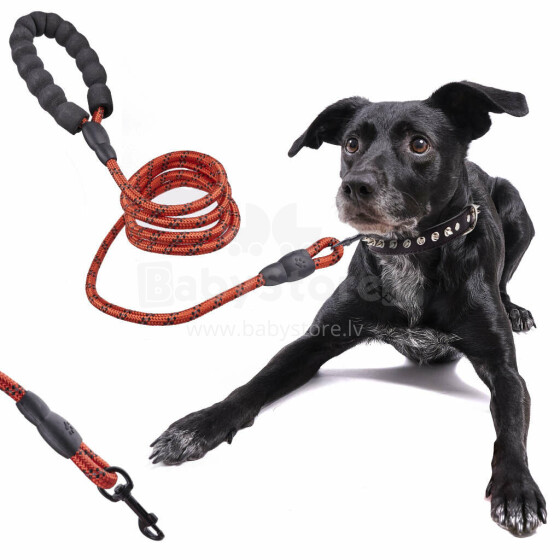 Ikonka Art.KX5627 Šunų pavadėlis ant virvės patvarus atspindintis 2 m