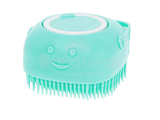 Ikonka Art.KX5626 Silicone brush for washing dogs cats blue