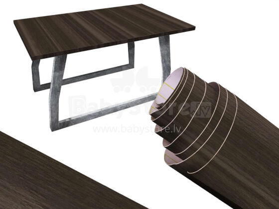 Ikonka Art.KX5524 Self-adhesive foil roll wallcovering oak dark grey 1,22x50m