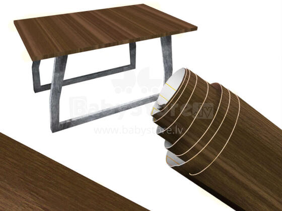 Ikonka Art.KX5523 Self-adhesive foil roll wallcovering oak brown 1,22x50m