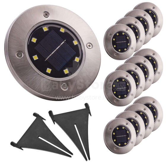 Ikonka Art.KX5255 Solar garden LED ground invasion lamp 12pcs