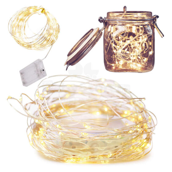 Ikonka Art.KX5253 LED decorative wire lights 10m 100LED warm white