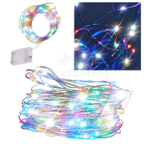 Ikonka Art.KX5253_2 LED decorative wire lights 10m 100LED multicolour