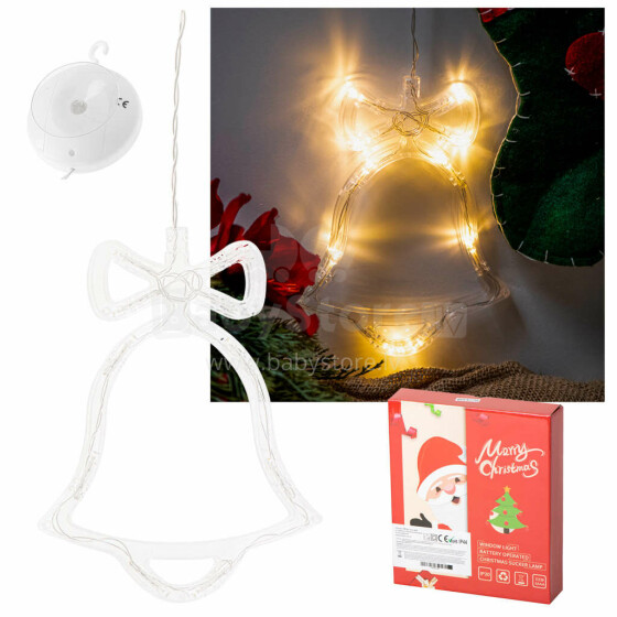 Ikonka Art.KX5246_1 LED kulonu gaismas Ziemassvētku zvana rotājums