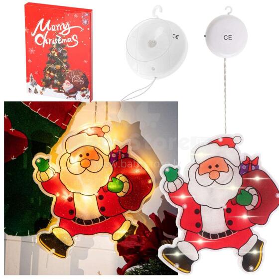 Ikonka Art.KX5244_3 LED kulonu gaismas Ziemassvētku rotājumi Santa ar dāvanām