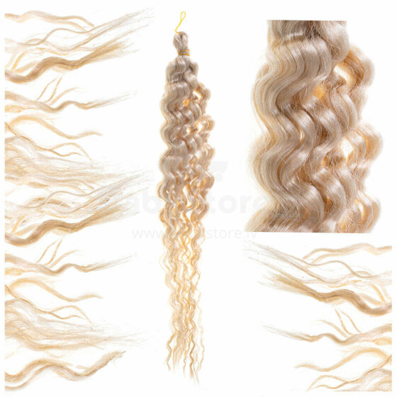Ikonka Art.KX5081 Sünteetilised juuksed kudumine afroloki blonde