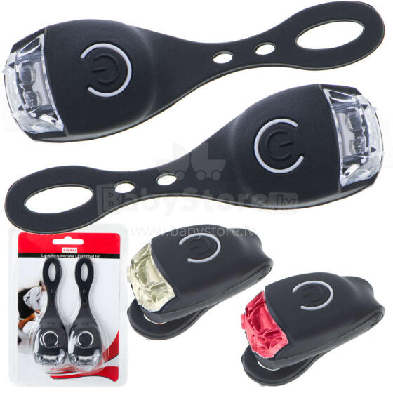 Ikonka Art.KX5066 L-BRNO LED bicycle lamp front rear 2 pieces