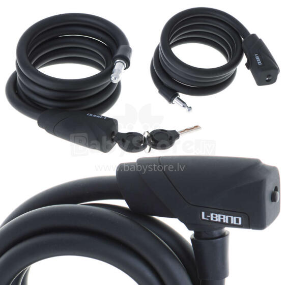 Ikonka Art.KX5056 L-BRNO bicycle safety lock long helix key 150cm