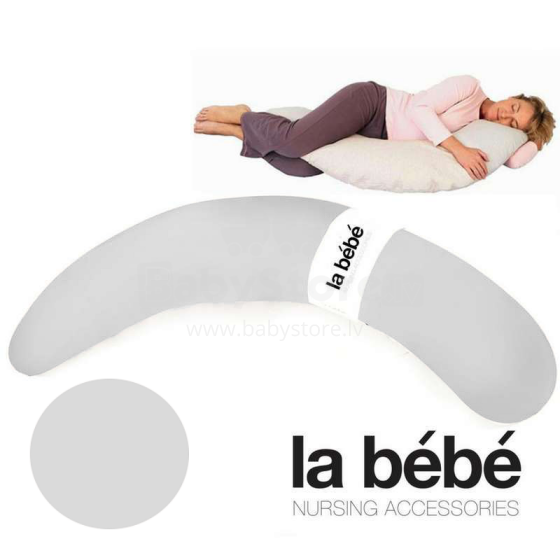La Bebe™ Moon Maternity Pillow Cover Art.15748 Light Grey Satin