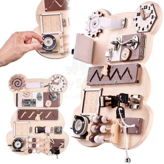 Ikonka Art.KX5372 LULILO sensory manipulation board MISIAO
