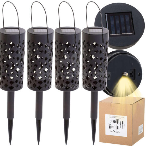 Ikonka Art.KX4965 Solar lanterns stars moons 4pcs.