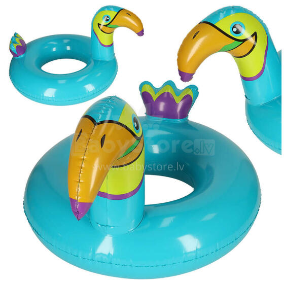 Ikonka Art.KX4927 Piepūšamais bērnu peldēšanas riņķis Toucan 70cm